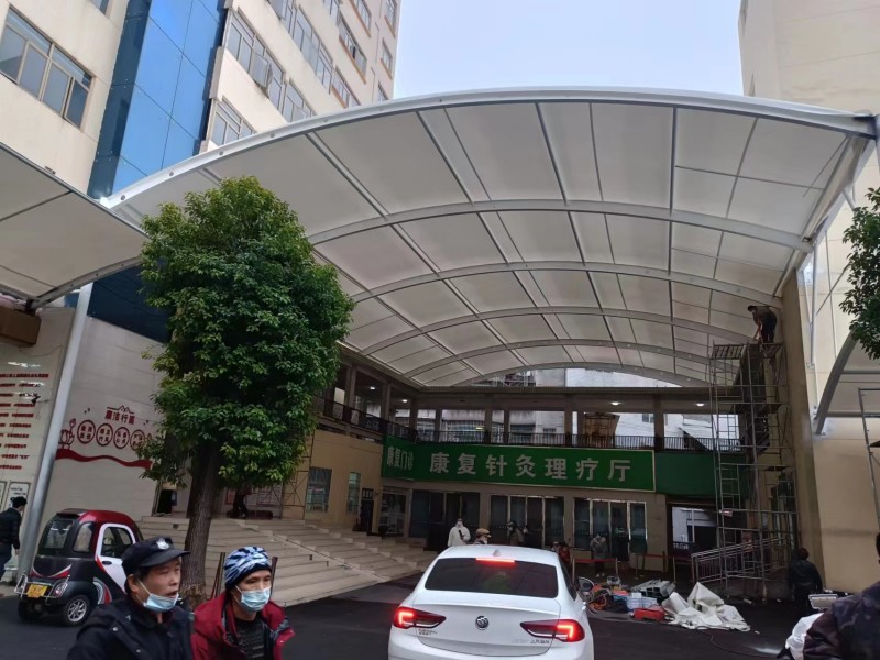 丰县推拉雨棚定制厂家，仓库通道、卸货区移动伸缩棚搭建-2